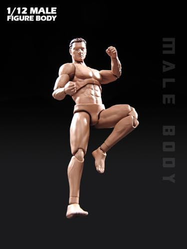 fremego 1/12 scale action figure,6inch male strong muscular showing dimensions