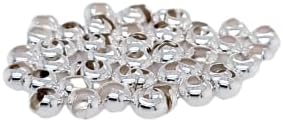 925 Sterling Silver Open Crimp Bead Covers, 4MM, 50pcs by CRAFT WIRE