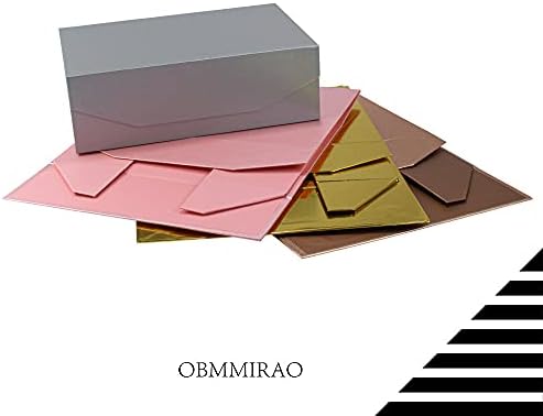 Silver Magnetic Large Gift Box with Lid, 13x9x4 Inches, 5Pcs