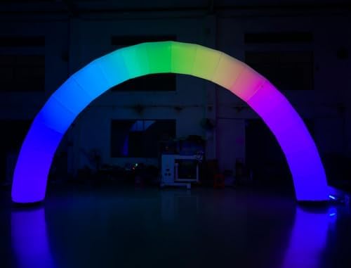 26.5ft Giant Inflatable Color Changing Arch Blow up Promotional LED Lighting Arch with Blower Color Change Lighting Archway for Event Parties (Multicolor, 8m Width)