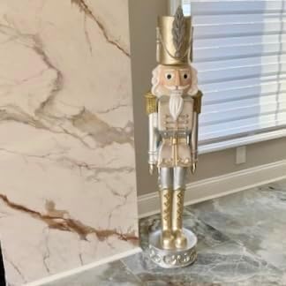 Haute Decor Christmas Nutcracker - Gold and Silver (37 Inch) - Set of 2
