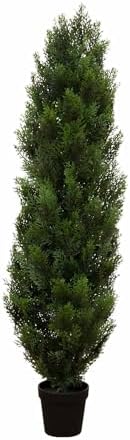 Nearly Natural 4 ft Artificial Cedar Tree, UV-Resistant Outdoor Plant