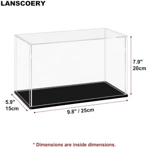 LANSCOERY Acrylic Display Case for Vehicle Models, 9.8x5.9x7.9 in