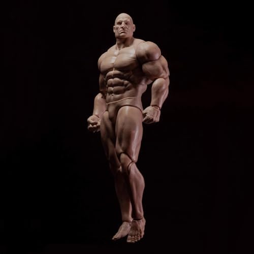 1/12 scale male action figure strong muscle joint, front angle view