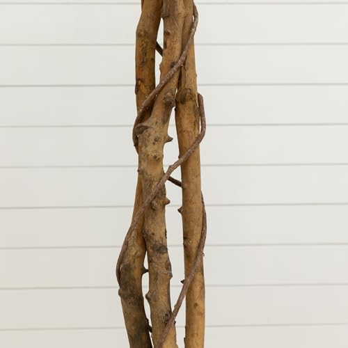 Nearly Natural 6 ft. Triple Trunk Ficus Artificial Tree with Jute Pot