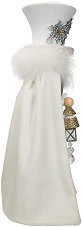 18-Inch Hollywood White Snowflake Soldier Battery-Operated LED Nutcracker
