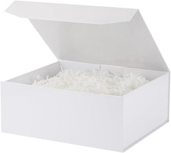 White Large Gift Box with Lid Magnetic Gift Box Large 13x11x5.3 In 6 Pack