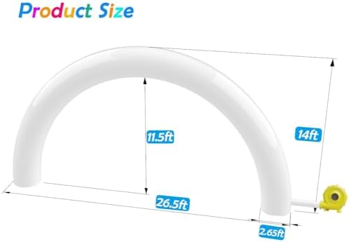 26.5ft Giant Inflatable Color Changing Arch Blow up Promotional LED Lighting Arch with Blower Color Change Lighting Archway for Event Parties (Multicolor, 8m Width)