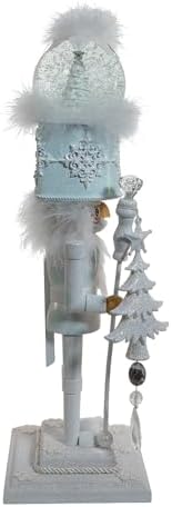 Kurt Adler Hollywood Nutcrackers Battery Operated Lit Animated Musical White Soldier Water Globes Hat Nutcracker