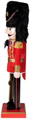 Clever Creations Red Coat 14 Inch Traditional Wooden Nutcracker, Festive Christmas Décor for Shelves and Tables