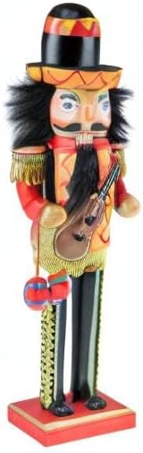Clever Creations Mariachi 12 Inch Traditional Wooden Nutcracker, Festive Christmas Décor for Shelves and Tables