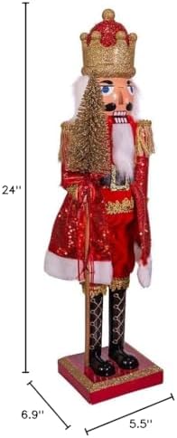 Kurt S. Adler 24-Inch Plastic Red and Gold King Nutcracker