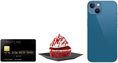 Exquisite Mini Disposable Appetizer Plates - 200 Pack 2.95" x 2.95" Black Plastic Dessert Plates - Elegant Des
