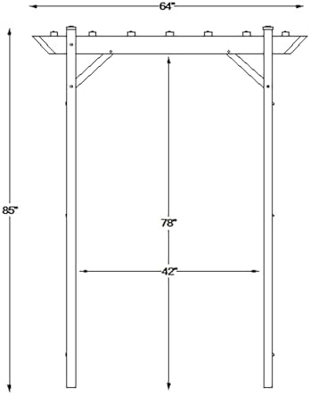 Dura-Trel Providence Arbor, Vinyl Garden Archway for Outdoors, 64" x 85", White - Backyard Decorative Arch and Backdrop with Lattice Design and Trellis Sides for Climbing Plants, Vines and Flowers