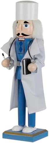 Northlight Doctor with Stethoscope Wooden Christmas Nutcracker - 14"