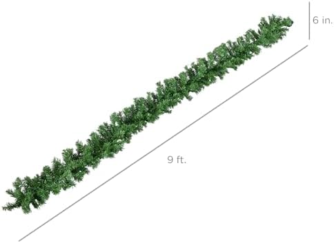 Best Choice Products 9ft Pre-Lit Battery Powered Christmas Garland for Stairs, Traditional Fireplace Holiday Decoration w/ 50 2-in-1 LED Lights