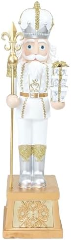 Sunnydaze 4ft Pierre the Fleur-de-Lis Christmas Nutcracker Statue, Resin