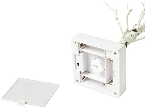 Hairui Pre-lit Tabletop Birch Tree with Timer 24LED 18IN Battery Operated for Christmas Father's Day Party Decoration 2 Sets