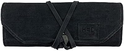 durable waterproof waxed canvas tool roll handmade by, side view