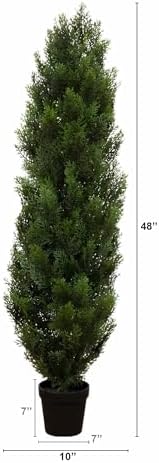 Nearly Natural 4 ft Artificial Cedar Tree, UV-Resistant Outdoor Plant