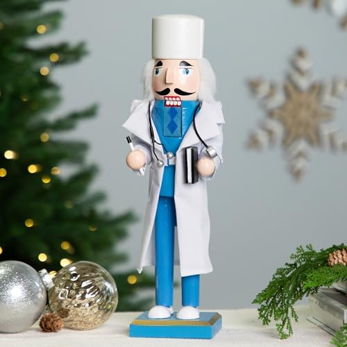 Northlight Doctor with Stethoscope Wooden Christmas Nutcracker - 14"