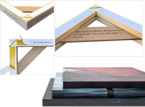 DIY Solid Wood Canvas Frame Kit with Stretch Bar - Customized Wooden Art Frames for Paintings - Easy-to-Build Canvas Stretching System - Wall Art & Oil Painting Accessories (12" x 28")