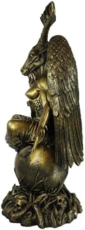 Ebros Gold Tone 3 Feet Large Oversized Sabbatic Goat Baphomet Statue Goat of Mendes Occultic Idol Sigil Sculptural Wonder