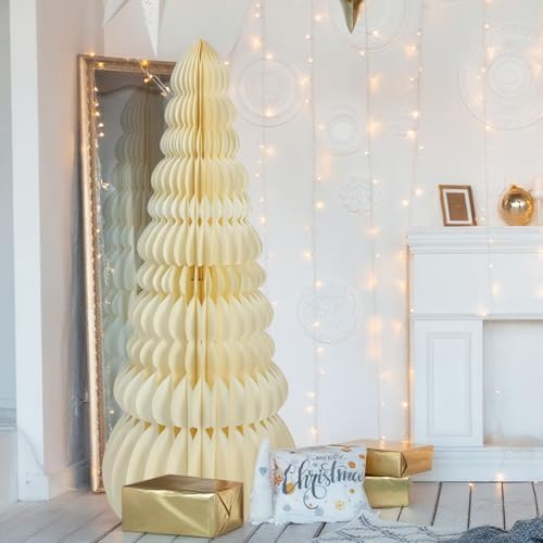 3 Pcs Large Honeycomb Christmas Tree,Classic,White