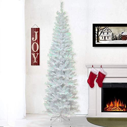 National Tree Company 6ft Unlit White Iridescent Tinsel Christmas Tree