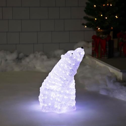 Northlight 18.5" LED Lighted Commercial Grade Acrylic Polar Bear Outdoor Christmas Decoration