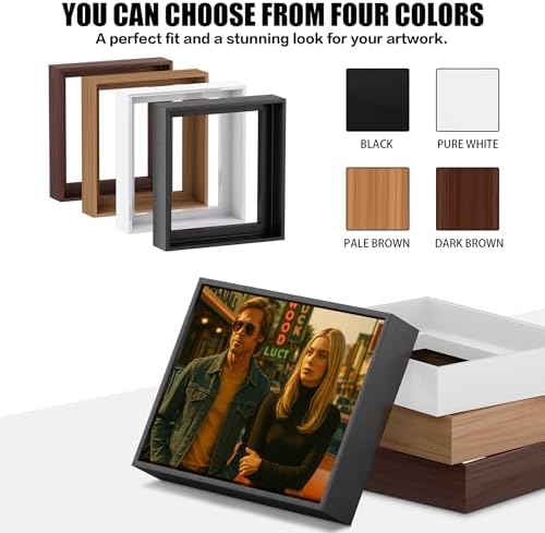 Canvas Floater Frame for 1–1.282 in Gallery Wrapped Canvas, Wall Art Frame