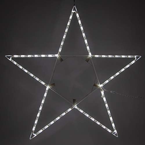 kringle traditions 48-inch lighted cool white christmas star shown in use