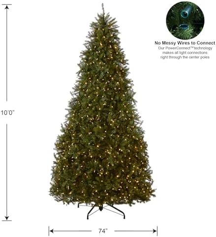 National Tree Company 10ft Pre-Lit Dunhill Fir Artificial Christmas Tree