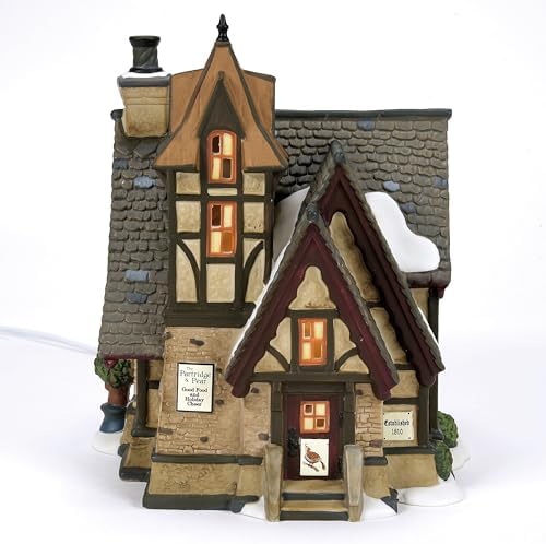 Department 56 Dickens Village The Partridge and Pear Restaurant Lit Building, 7.68 Inch, Multicolor