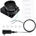 2 Pack12V Air Blower for Inflatables with 5 LED Light Strings for Outdoor Inflatable Decor Weddings Easter Pool Floats Holiday Yard Decorations, 1.2A Inflatable Fan Replacement and 1.5A Adapter