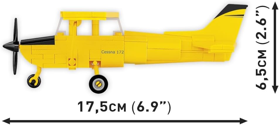 COBI Cessna 172 Skyhawk, Yellow Building Set, 160 Pieces