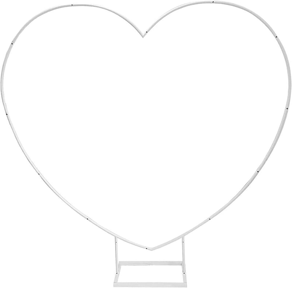 7.2ft Heart-Shaped Metal Balloon Arch Kit for Weddings Valentine's Day Pr...
