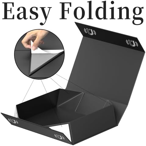PSHVYM 5Pack Gift Box 11.5x7.8x3 In,Black Gift Boxes with Lids for Presents