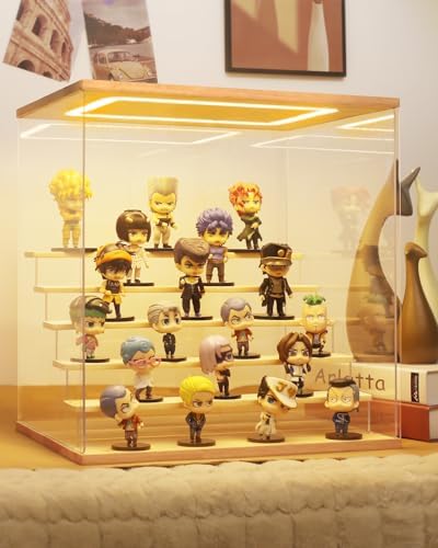Clear Acrylic Display Case with LED Lights for Figures Collectibles