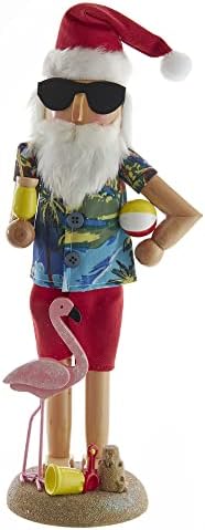 Kurt S. Adler 15.5-Inch Wooden Beach Santa Nutcracker