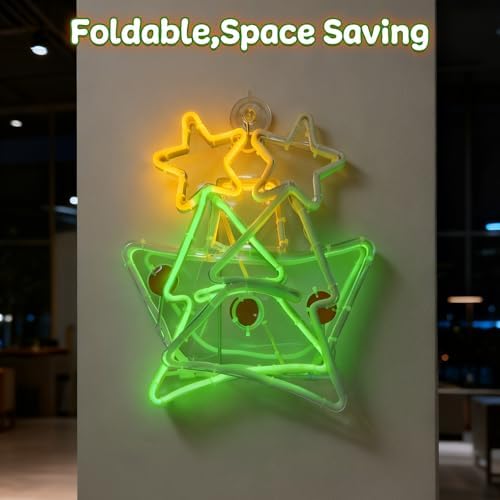 Christmas Tree Neon Sign, Tree LED Neon Light for Home Decor, 8H Timer & Speed Adjust, Festive Xmas Decorations Wall Art, Holiday Party Bedroom Living Room Cafe Bar