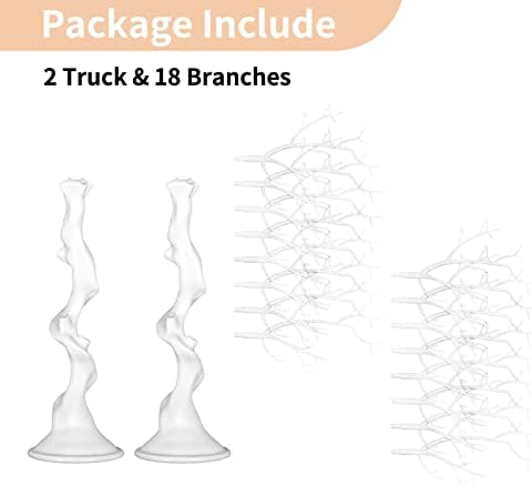 NUPTIO Artificial White Tree Branch for Christmas, 22.8 Inch, 2 Pcs