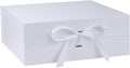 OEMVALATY White Gift Box,18x18x6 Inches Gift Boxes with Lids for Presents with Magnetic Closure and Ribbon for Wedding,Storage,Birthday