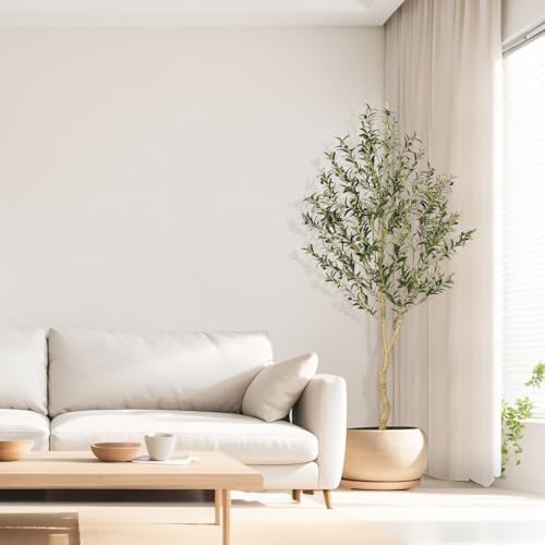 Realead Faux Olive Tree 6ft - Realistic Olive Trees Artificial Indoor