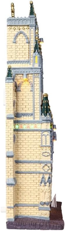 lemax christmas - st. patrick's cathedral battery operated, close-up detail