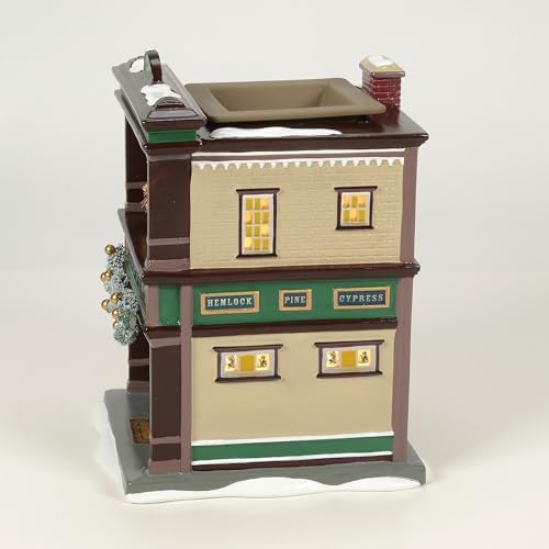 Department 56 Scenterville Village Frazier's Fresh and Festive Wax-Warming Lit Building and Figurine Set, 8.27 Inch, Multicolor
