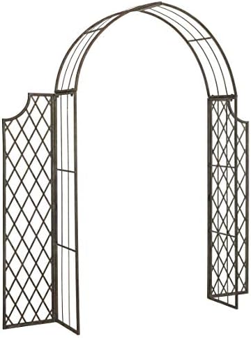 SAFAVIEH Outdoor Jaida Metal Garden Arbor, 88" Rustic Blue PAT5011A