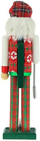 Kurt S. Adler 15-Inch Red and Green Golfer Nutcracker