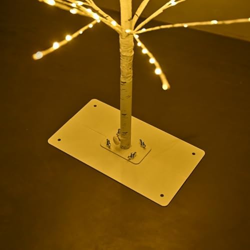 7FT Birch Tree with 736 LED Lights, Artificial Tree IP44 Waterproof Twinkle Light White Christmas Tree for Indoor Outdoor Festival Wedding Party Christmas Decorations (7FT/736LED)