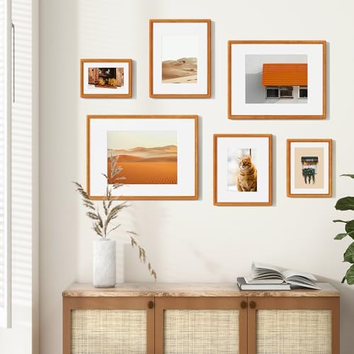 16x20 Picture Frame,Natural Solid Teak Wood Photo Frame|High Tempered Glass